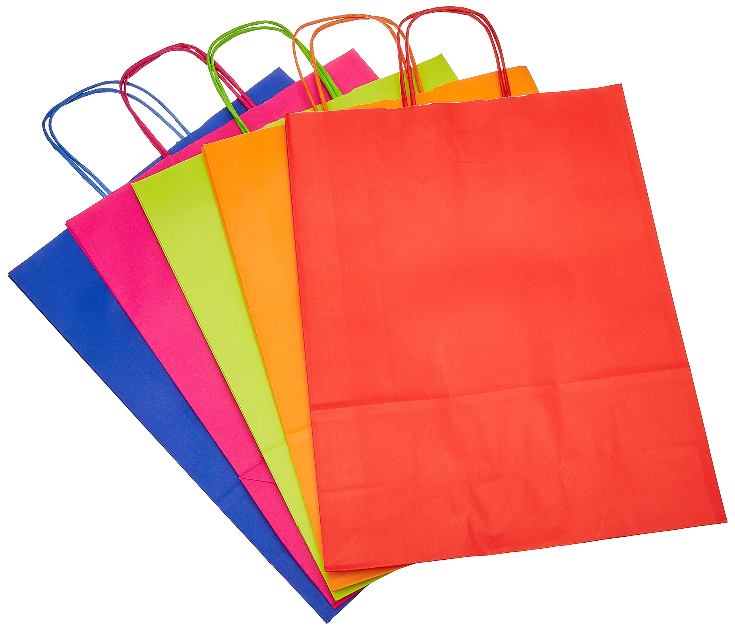 Paper Shopper with Twisted Paper Handle, Assorted Colours, 26 x 11 x 34, Pack of 25