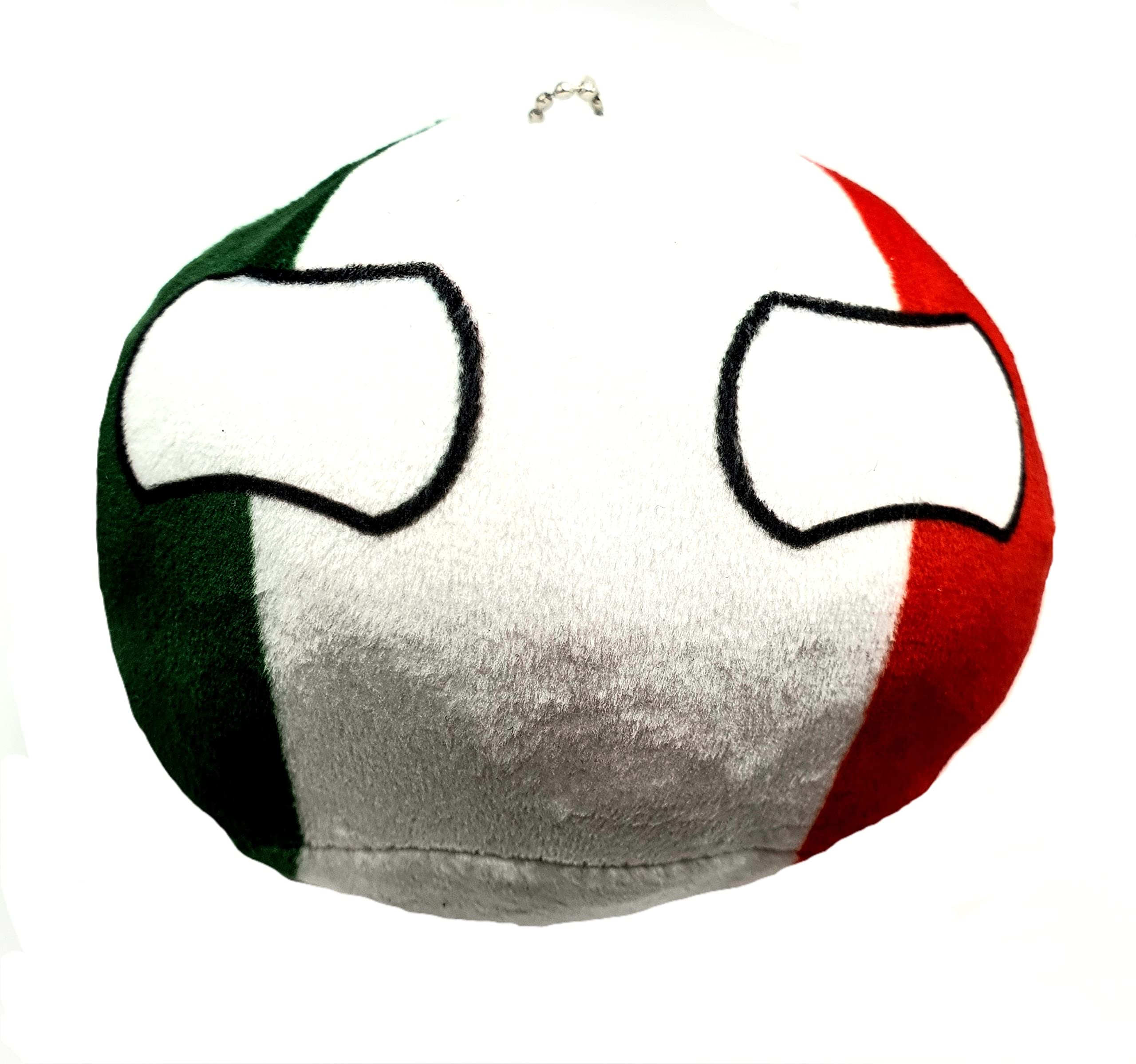 SNS Components 10cm Italy Italian Flag Cuddly Meme Ball Toy Gift - Multicolour - Flag Pin