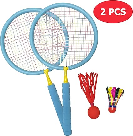 Amazon Com Macro Giant Badminton Set With 2 Blue Rackets