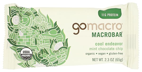 GOMACRO ORGANIC MINT CHOCOLATE CHIP BAR SINGLE, 2.3...