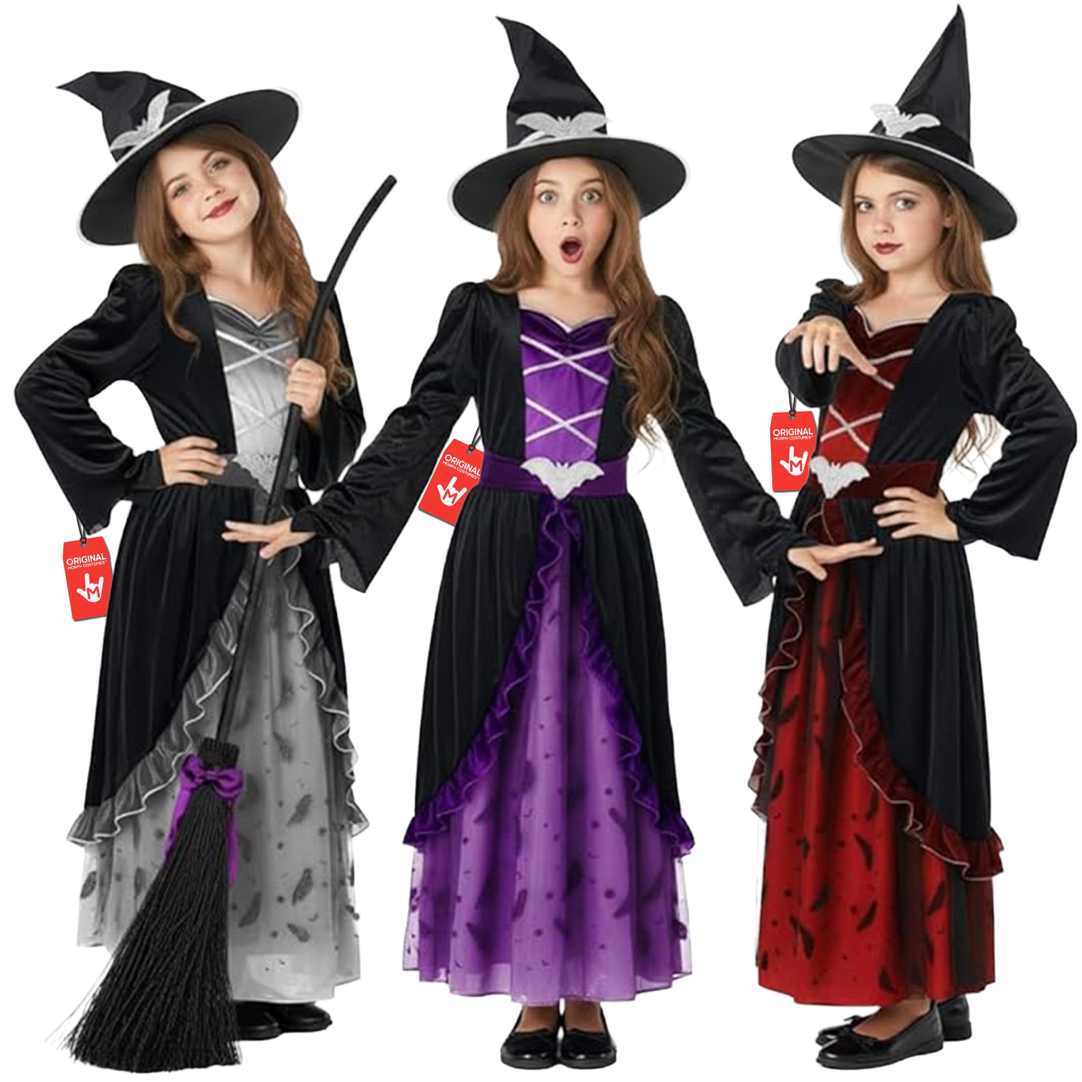 Morph Purple Witch Costume Kids, Witch Costume For Girls, Halloween Costumes For Kids, Large