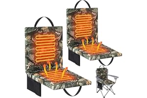 SmoothNovelty 2 Pcs Heated Hunting Seat Cushion, 3 Mode Adjustable Hunting Heated Chair Pad, USB Portable Foldable Warm Heating Seat Pads, Indoor, Outdoor, Stadium, No Power Bank