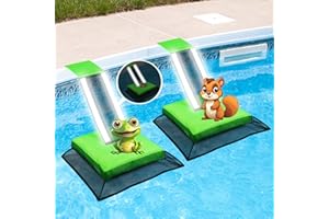 HKZ 2 Pack Pool Animal Escape Ramp - Critter Frog Saving Escape Ramp for Swimming Pool with Reflective Strips, Pool Frog Saver Escape Ramp for Small Critters, Lizards, Ducks, Snakes, Squirrel (Green)
