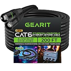 GearIT CAT6 Ethernet Cable, EtherCON-Compatible