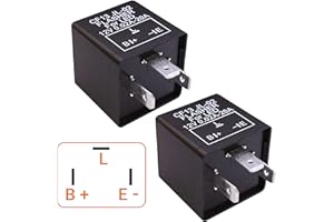 2 Packs CF-13 CF13 JL-02 EP34 3-Pin LED Electronic Flasher Relay Fixes Car Turn Signal and Hazard Warn Hyper Blink Flash or No Flashing - Premium CF13 JL-02 EP34 Part by MQparts