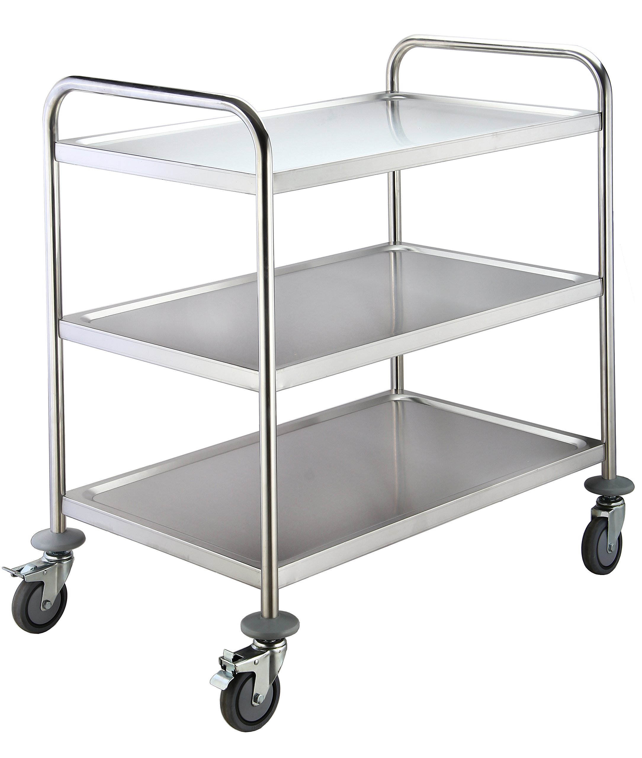 Saro Serving Trolley, Metal, Silver, 51 x 86 x 94 cm