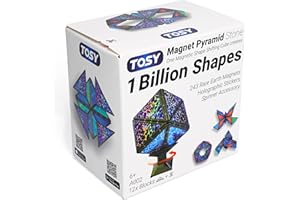 TOSY Magnet Pyramid Stone - 1 Cube Transforms into 1 Billion Shapes (Bunny, Egg Basket, Flowers, Heart), Easter Basket Stuffe