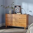 Home Accent Furnishings Mid-Century Modern Solid Wood 6-Drawer Dresser - Caramel