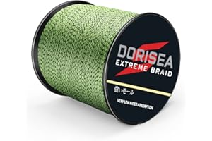 Dorisea Extreme Braid 100% Pe Multi-Color(Black&Yellow) Braided Fishing Line 109Yards-2187Yards 6-550Lb Test Fishing Wire Fishing String Superline