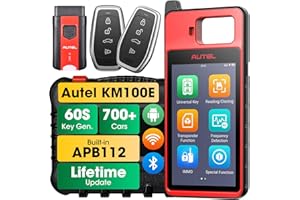 Autel MaxiIM KM100 IMMO Key Programmer, 2026 Lite of IM508/IM608 Pro, Lifetime Free Update, Built-in APB112 Simulator, 60s Ge