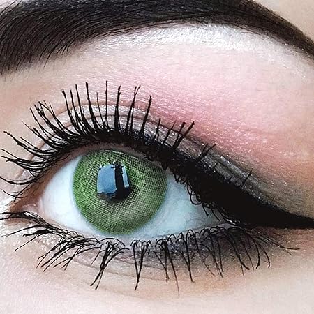 Glamlens Lenti A Contatto Colorate Verdi Green Mensili Con Porta Lenti A Contatto Verde Naturali In