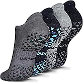 Hylaea Unisex Non Slip Socks with Grip for Yoga, Hospital, Pilates, Barre | Ankle, Cushioned