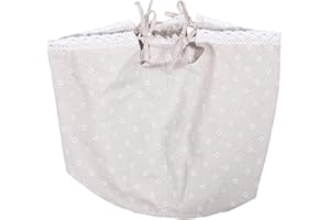 GARVALON Washable Farmhouse Basket Liner Replacement for Rattan Laundry Hamper, Decorative Cloth Insert with