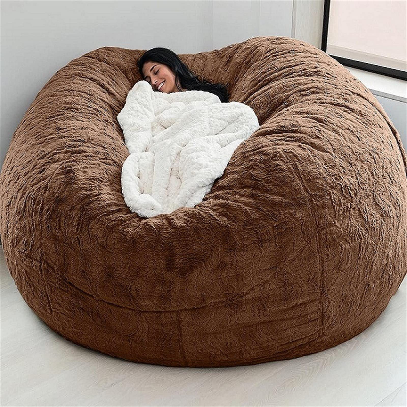 Giant Fur Bean Bag Chair Cover for Kids