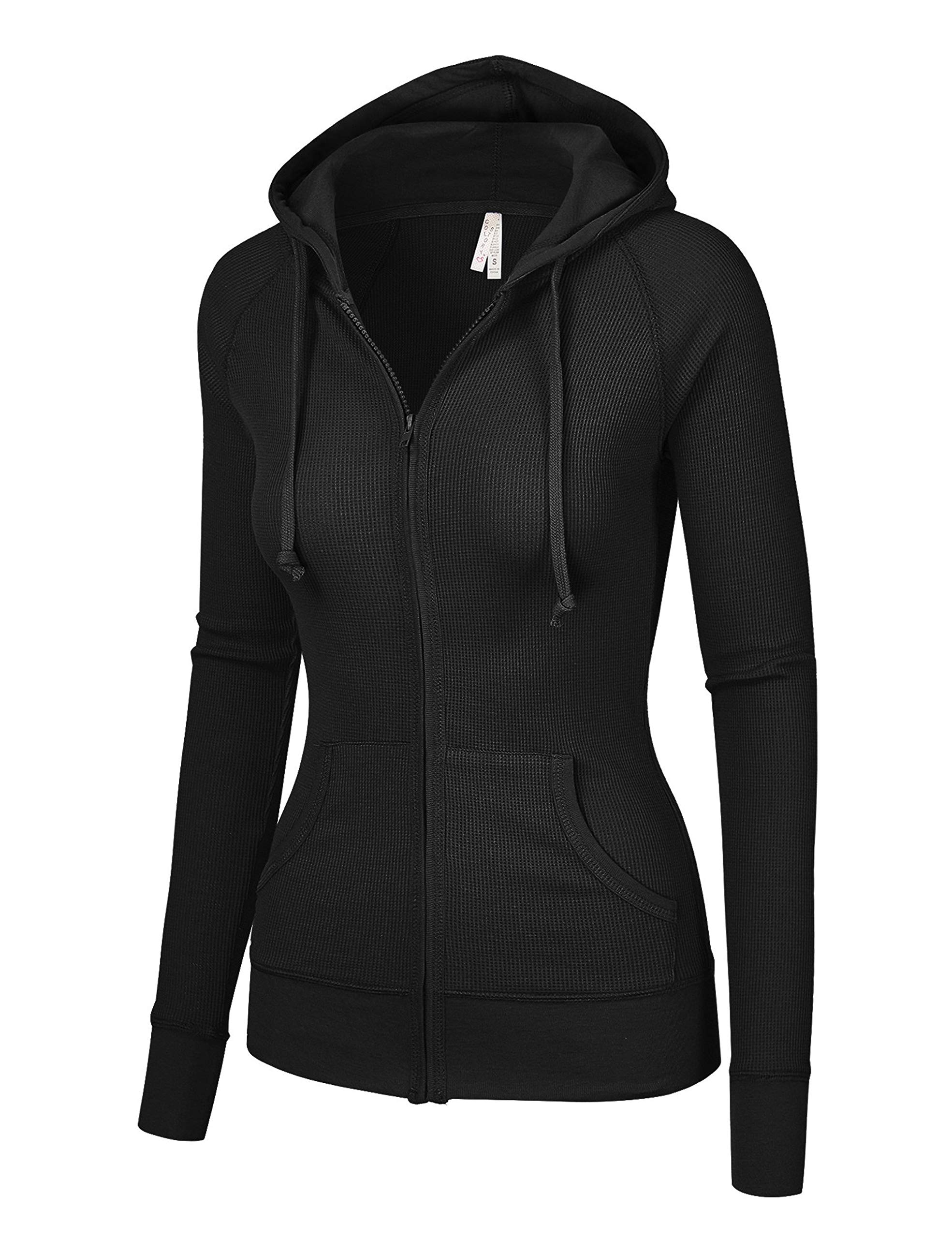 OLLIE ARNES Women's Thermal Hoodie Zip Up Jacket Sweater Tops