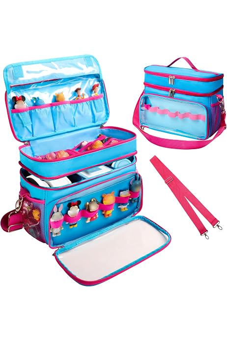 Sun3drucker Carrying Case For Toniebox 2/1,Carrying Travel Bag For Toniebox Starter Set And Tonie Figures, Toniebox 2 Audio Player Bundle Portable Storage Bag (Pink