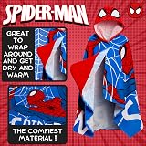 Spider-Man Hooded Towel 100% Cotton Poncho Kids Bath Beach Wrap view 6