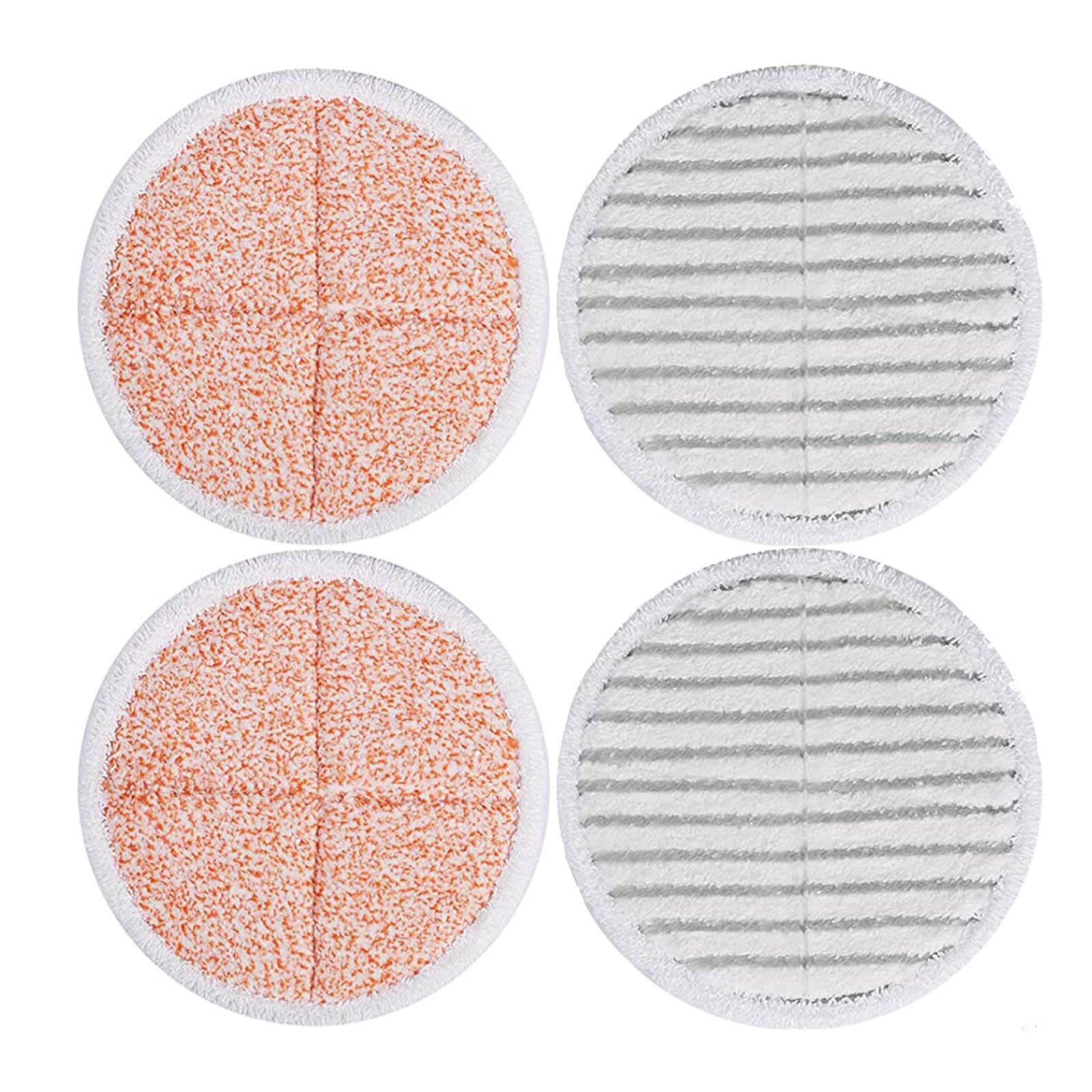Cordless Electric Mop Replacement Pads 2124,2039A,2307,23157,20391,20399 Replacement Mop Pads Compatible with Bissell Spinwave Hard Mop Cleaner (2 Heavy Scrub Pads+2 Scrubby Pads)