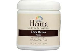 Rainbow Research Henna Hair Color and Conditioner, Dark Brown, 4 Ounce