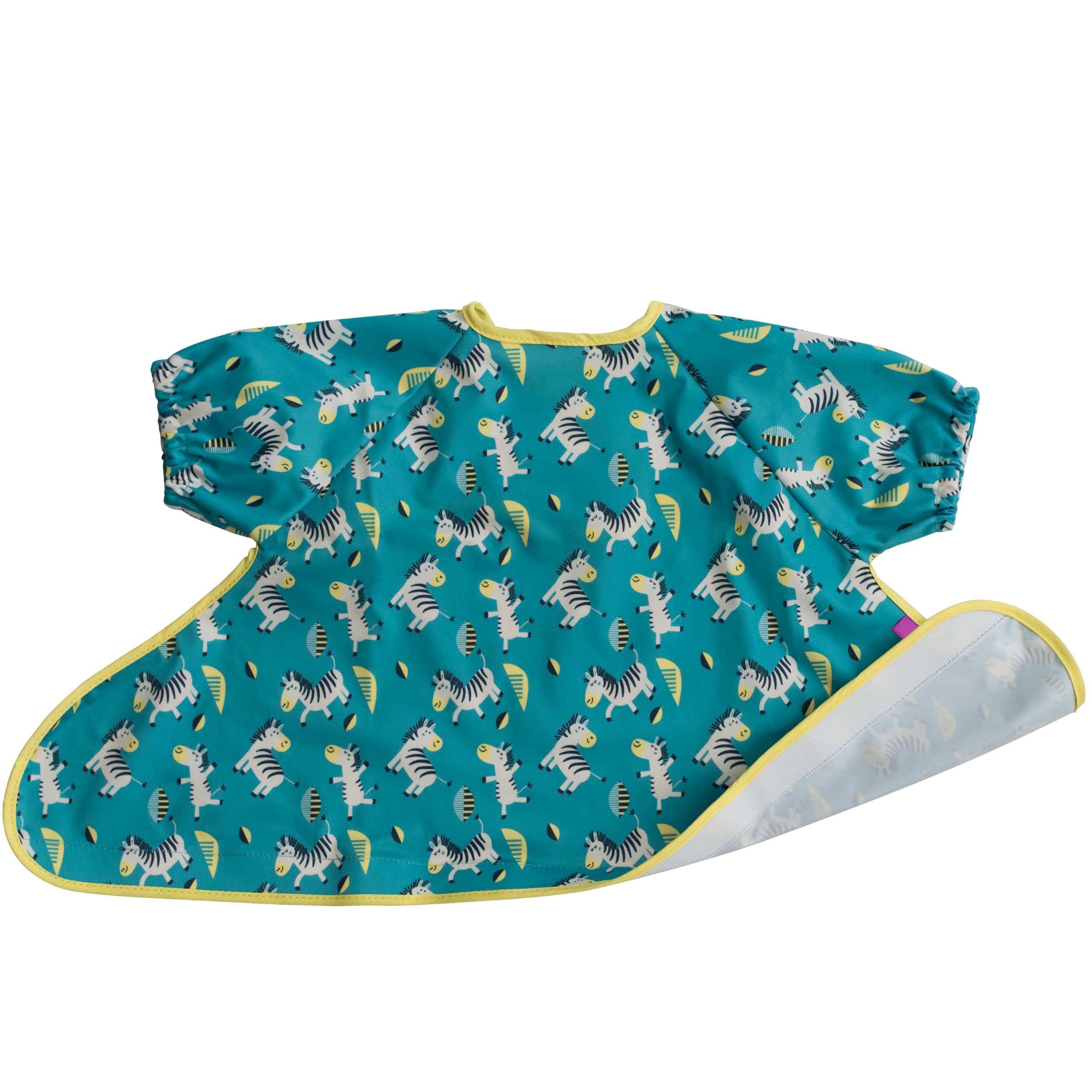 Tidy Tot Spare Weaning Bib for Bib & Tray Kit. Coverall Baby Feeding Bib with Short Sleeves. Attaches to Food Tray. Waterproof Short Sleeved Bibs. Mess Proof Baby Led Weaning Bibs BLW.