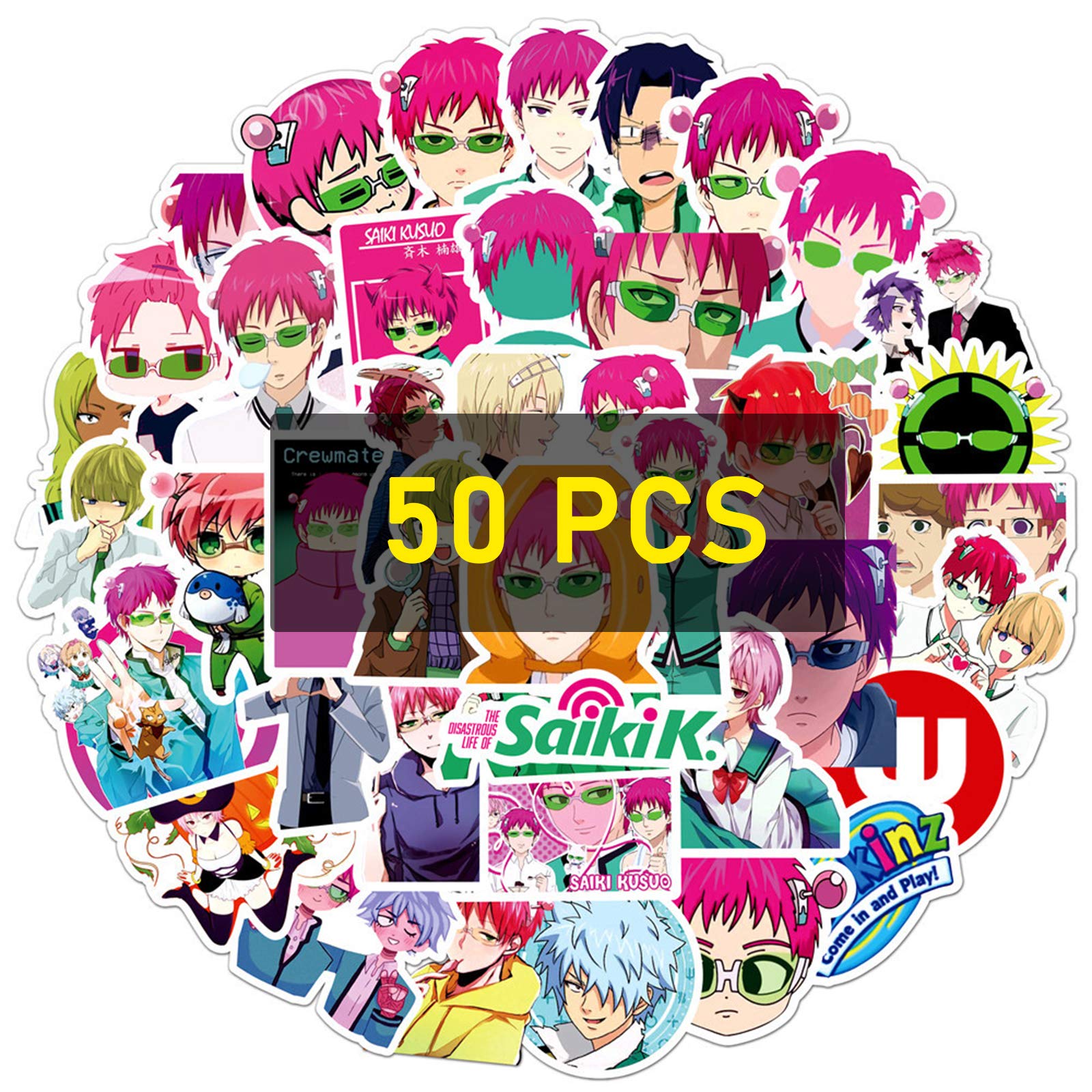 Disastrous Life of Saiki K Sticker 50pcs Anime Saiki K Sticker