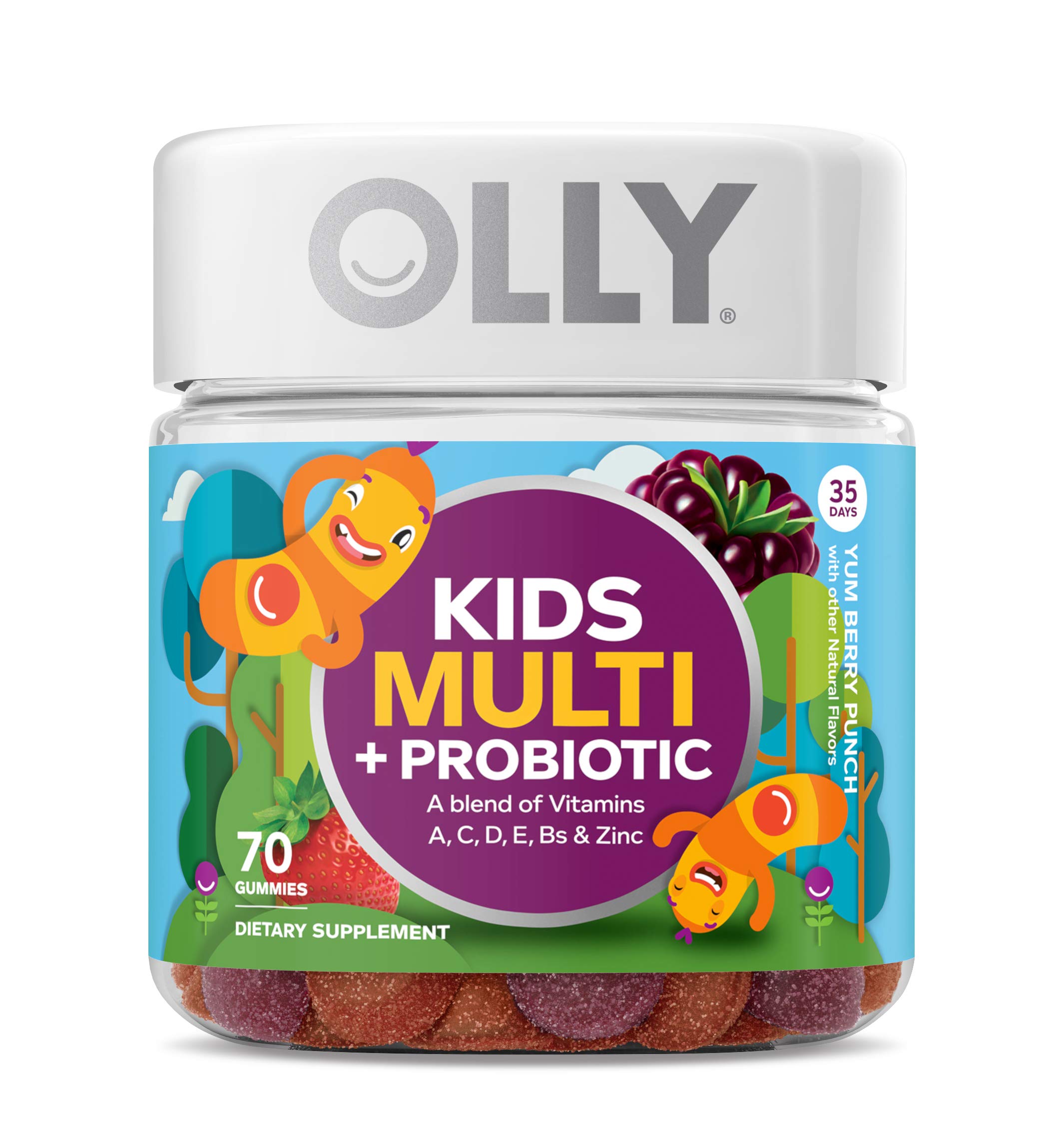 OLLY Kids Multi + Probiotic Gummy Multivitamin, 35 Day Supply (70