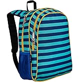 Wildkin 15-inch Kids Backpack – Durable, Padded, Adjustable for School & Travel - Blue Stripes