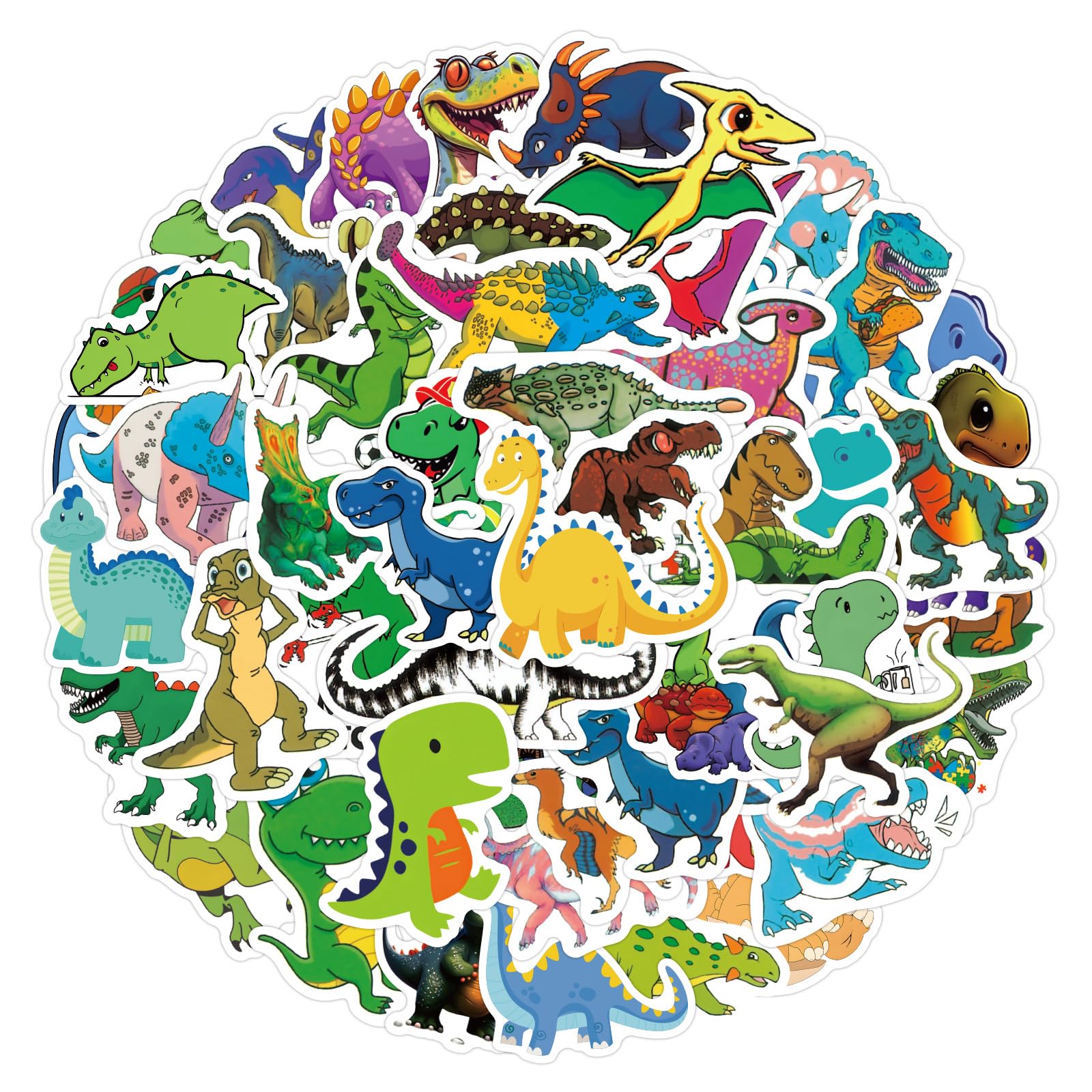 100 Pcs Dinosaur Stickers for Kids Teens Adults Boys Girls Gift,Stickers Pack for Laptop,Skateboard,Luggage,Car,Bike, Cup,Computer,Water Bottle Decor,Dinosaur Vinyl Waterproof Sticker Decals