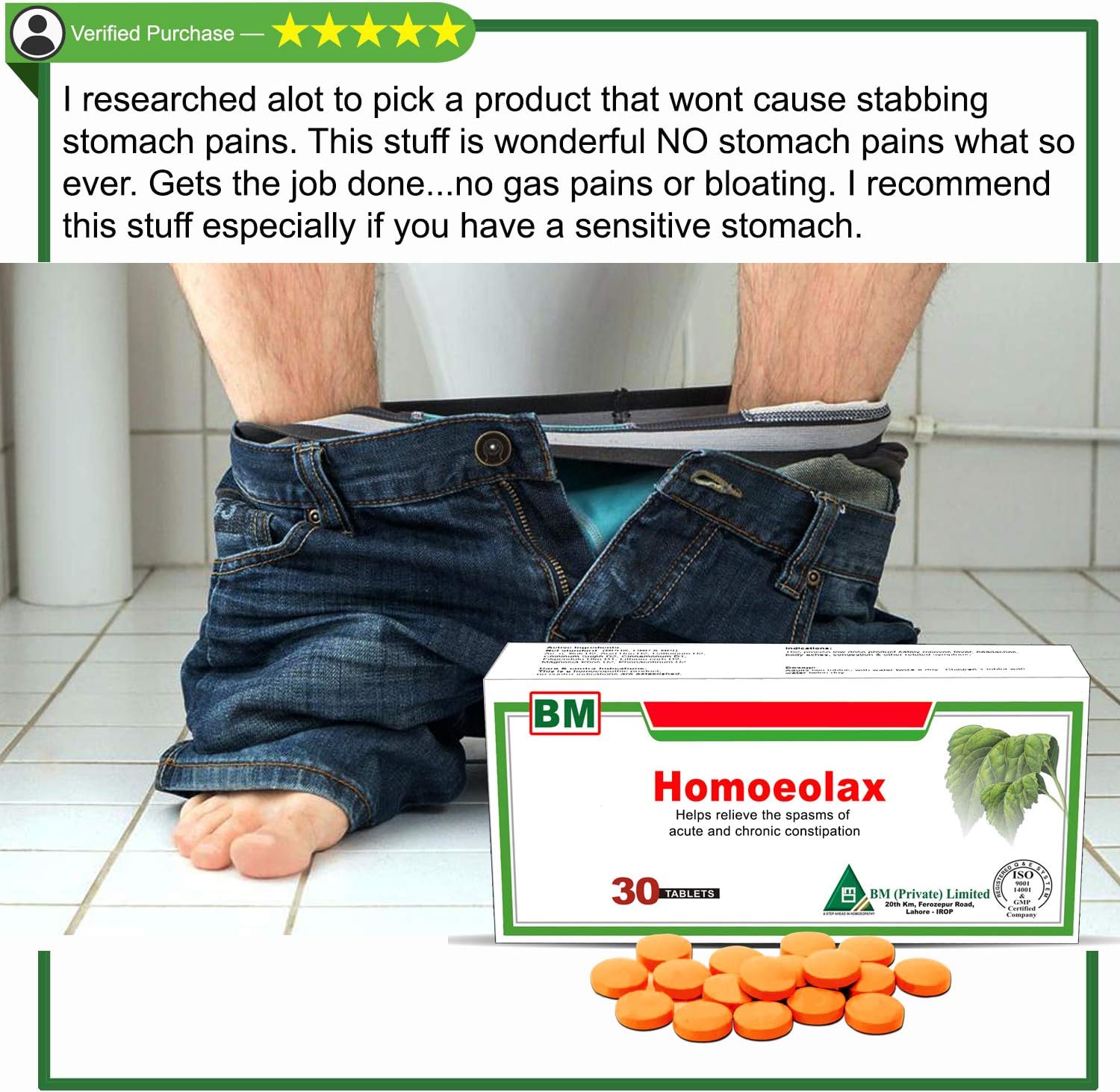 Homeolax 30 Tablets, A Gentle Herbal Laxative That Relieves The Spasms of Acute and Chronic Constipation, Fast Acting Effective Relief with No Side Effects: Health & Personal Care