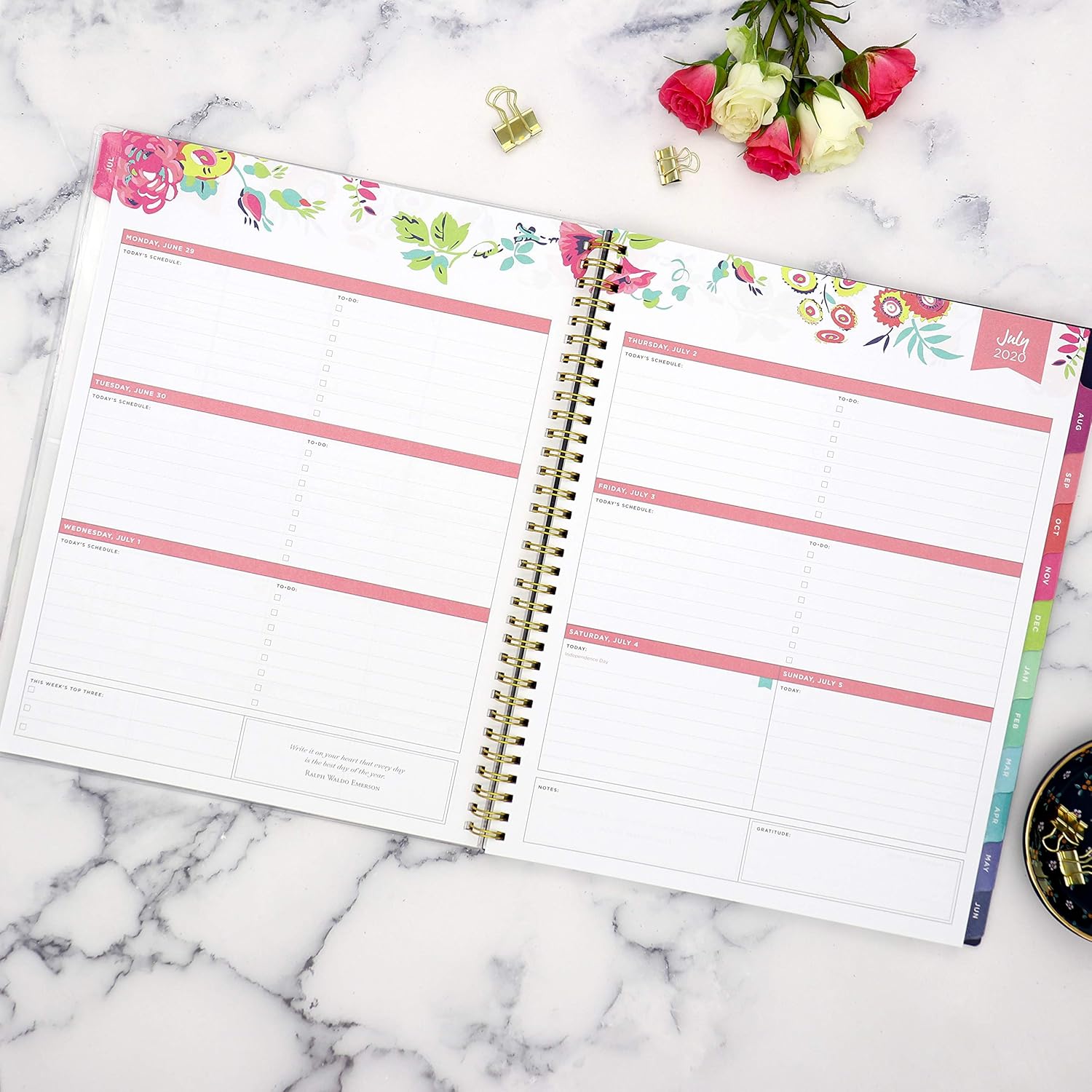 Day Designer for Blue Sky 2020-2021 Academic Year Weekly & Monthly Planner, Flexible Cover, Twin-Wire Binding, 8.5" x 11", Peyton Navy : Office Products