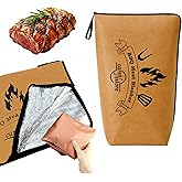 BBQ Blanket for Resting Meat, Smoker Meat Resting Blanket, Reusable Smoker Grilling Meat Insulated Resting Bag with Wide Mouth for Large Brisket/Pork Shoulders/Turkeys,Gifts for Men (BBQ Blanket 21in)