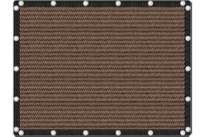 VICLLAX Shade Fabric Sun Shade Cloth Privacy Screen with Grommets for Patio Garden Pergola Cover Canopy 6x8 FT, Mocha
