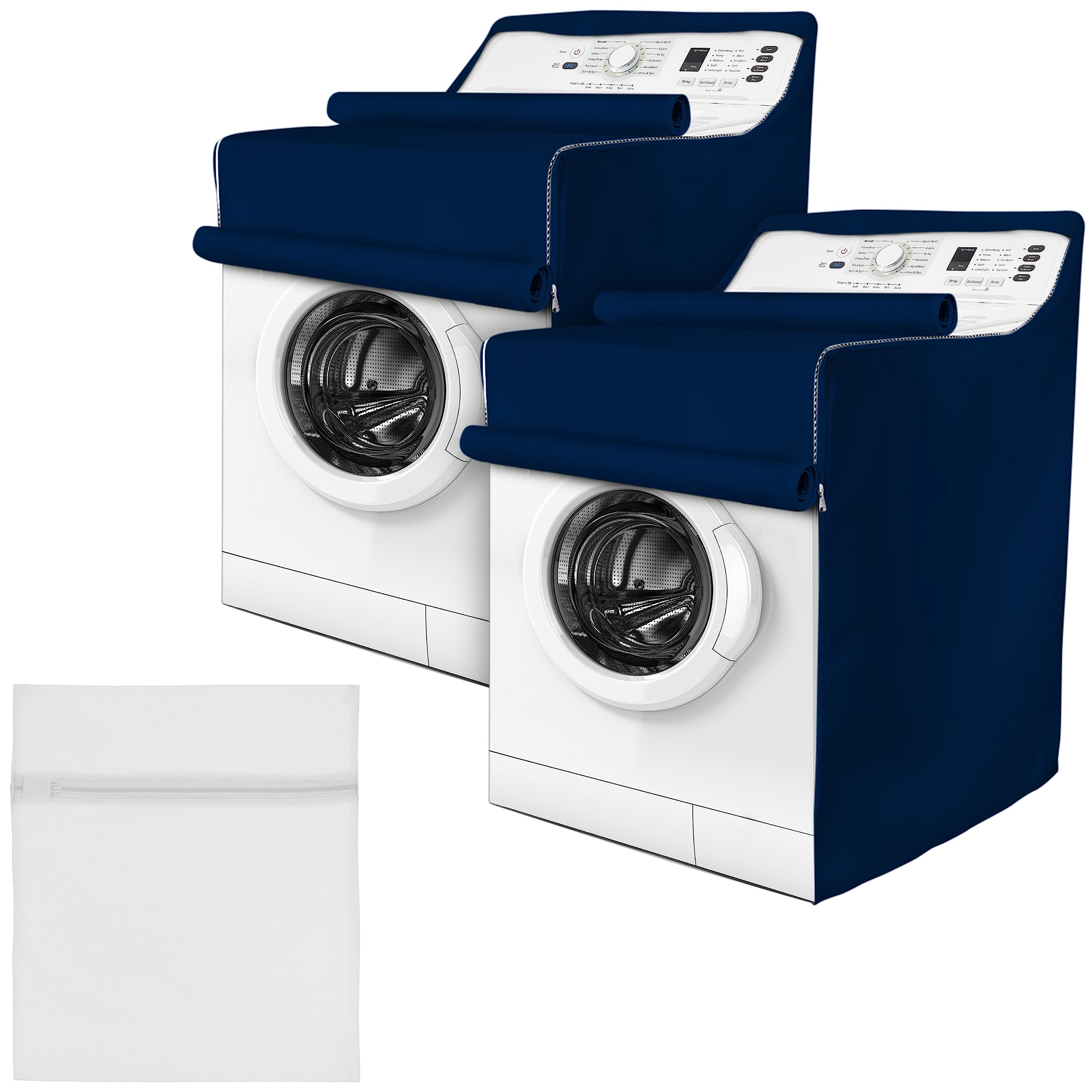 Photo 1 of BlueStars 2PCS Washing Machine Covers with Laundry Bag: Perfect For Top-load and Front-load Washer/Dryer - Premium Outdoor Protection For Most Washer Dryer Cover - W29”x D28”x H43” (Blue)