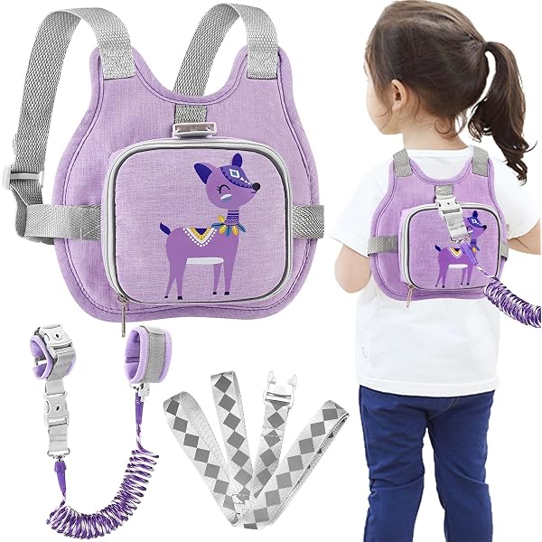 thumbnail image 2 of Accmor Toddler Harness Backpack Leash - Cute Rabbit Design With Anti-Lost Wrist Link For Kids Safety 2 of 10