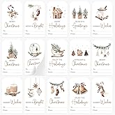 AUDREE 210 Pcs Christmas Gift Tags Sticker - Self Adhesive Cozy Holiday Gift Tags for Xmas Presents - Christmas Name Tags Label Stickers for Xmas Gifts Wrap Presents Box Envelope Decor