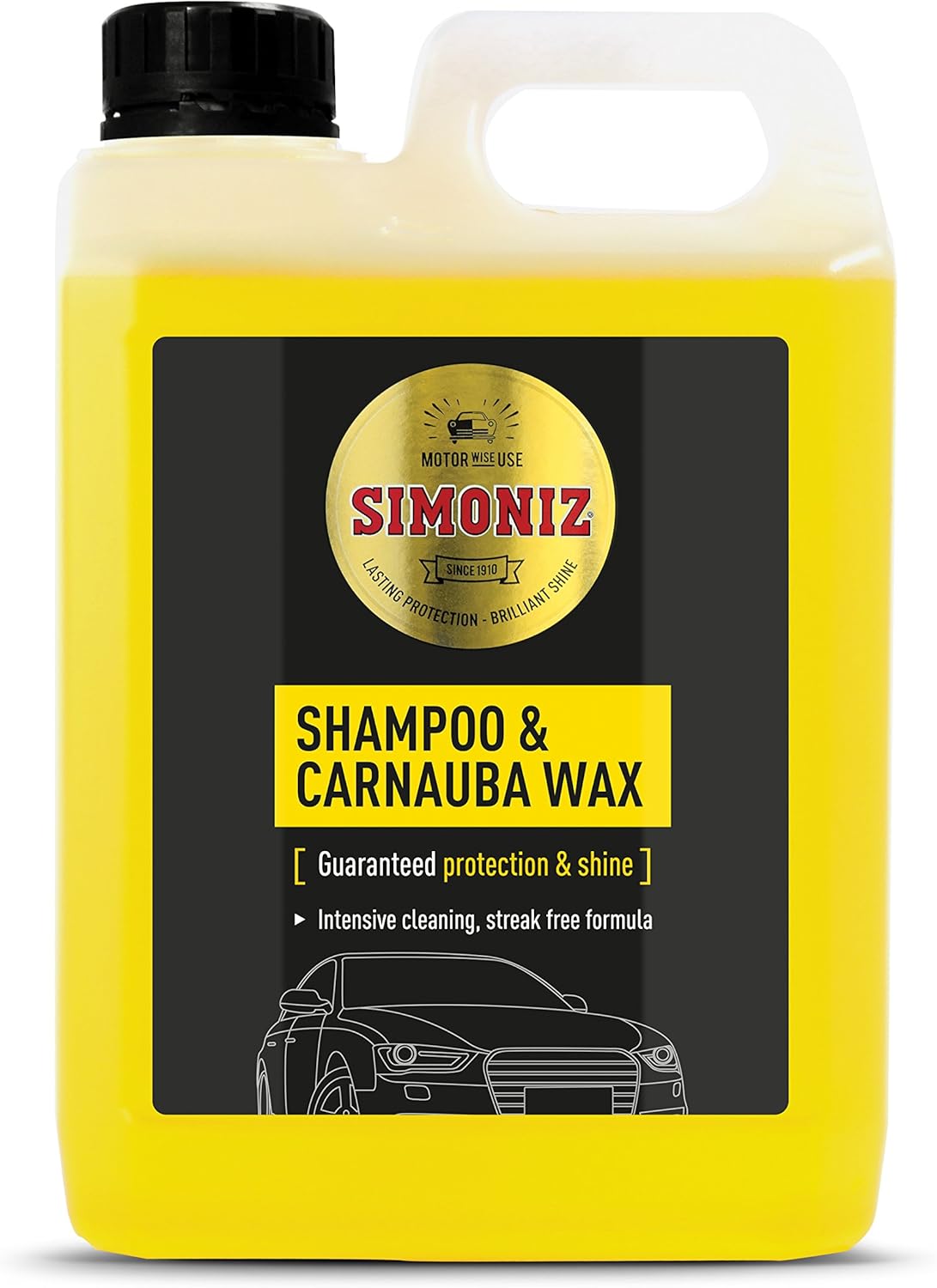 Simoniz Car Shampoo & Wax 5L, 2 In 1 Car Shampoo, Deep Cleaning With Carnauba Wax Protection, Use In Bucket Or Snow Foam Cannon To Stay