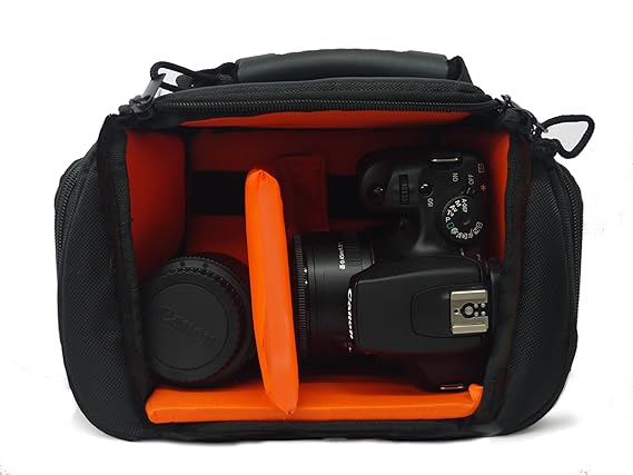 Bolsa para cámara réflex y sistema de cámara, negro / orange ...