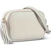 TAKEASY Italian Calf Leather Crossbody Bag for Women with Tassel Zipper | Small Camera Purse Shoulder Handbag Pocketbook