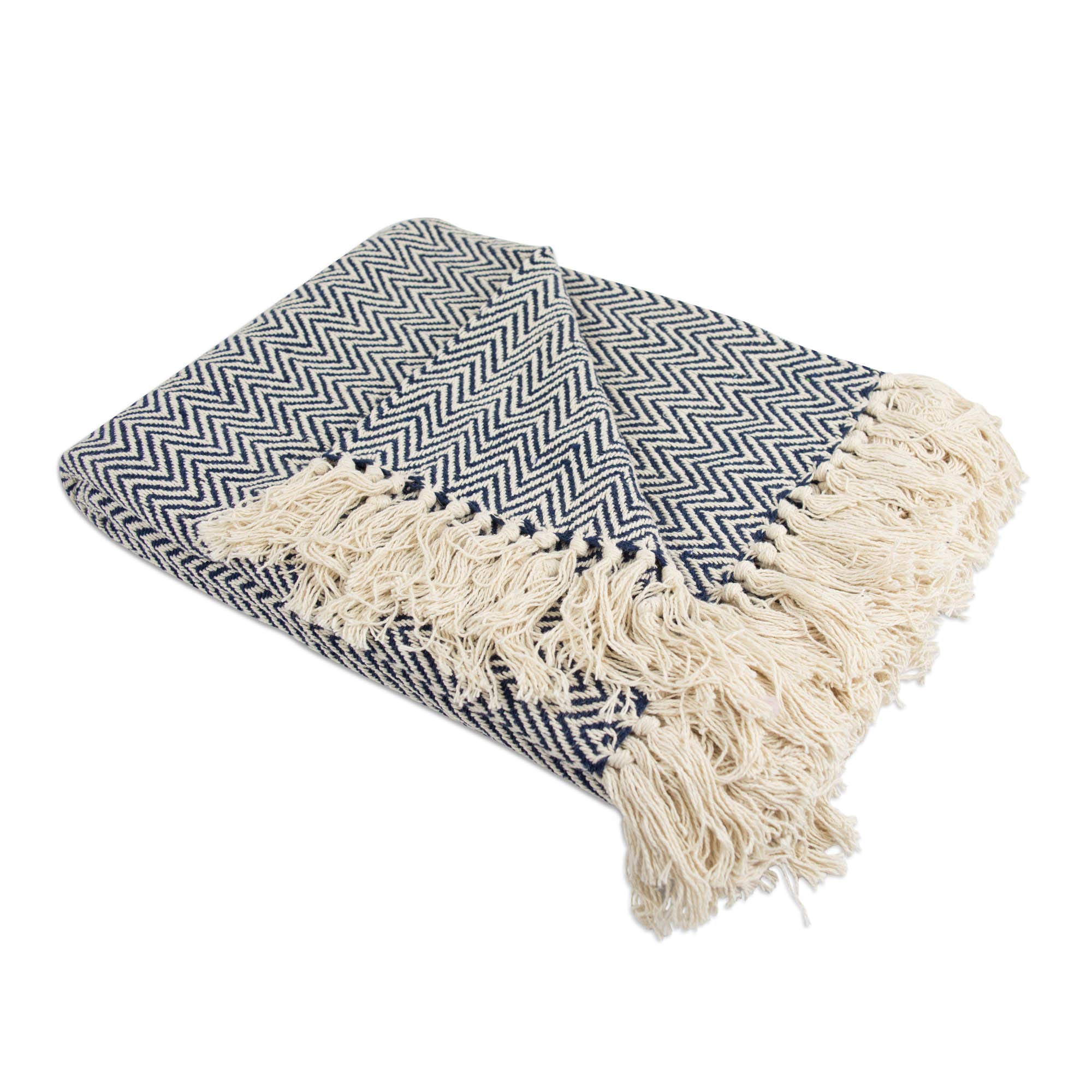 DII Handloomed Cotton, Nautical Blue, 50x60 โ image 1