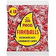 Fireball Candy Bulk - 4 LB Red Hot Jawbreakers - Individually Wrapped - Old Fashioned Candies - Red Hot Cinnamon Candies - Fireballs Bulk - Atomic Fireballs Candy Alternative