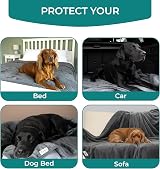 The Happy Dog Company 100% Waterproof Grey Fleece Dog Blanket 100x120cm view 6