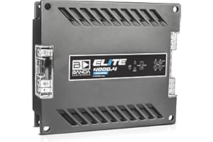 BANDA AUDIOPARTS Banda 4-Channel Vehicle Audio Bass Amplifier - 1000 Watts Max High-Powered Mono Bass Amplifier Subsonic Filter and Low Pass Filter Stable at 1 ohm, LED Indicators, Sound Specialization - 4000.41OHM