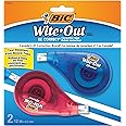 BIC Wite-Out Brand EZ Correct Correction Tape, 39.3 Feet, 2-Count Pack of white Correction Tape, Fast, Clean and Easy to Use 