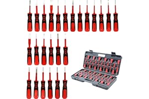 AFA TOOLING APPROVED FOR AUTOMOTIVE AFA Tooling Universal Terminal Removal Kit (25 PCS) – Safely Remove Terminals from Electric Connectors - Molded Plastic Handles and Carrying Case – Extract pins with Minimal Damage