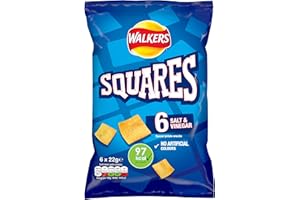Walkers Squares Salt & Vinegar 6 x 22g by Walker's