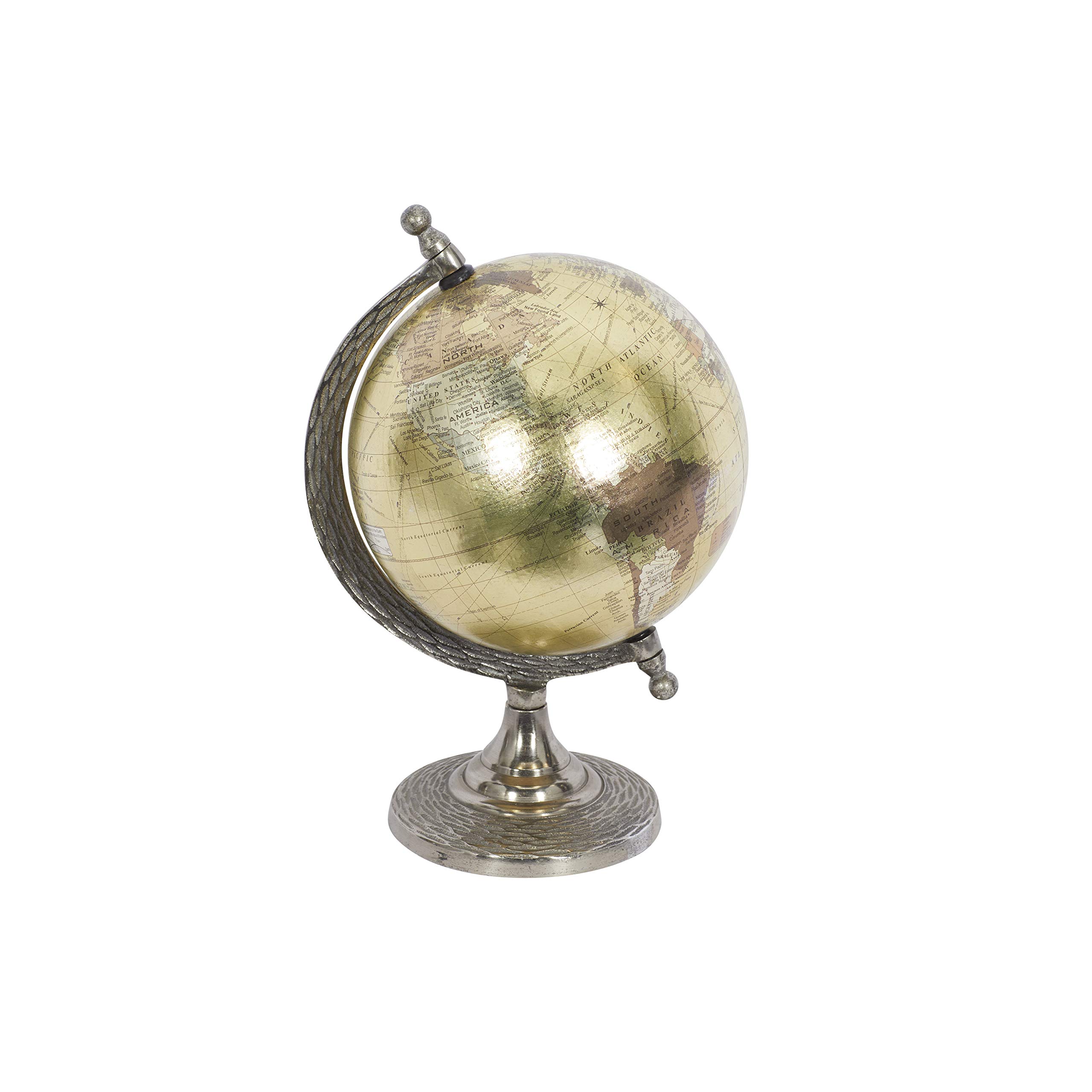 Deco 79 Aluminum Metal Globe, 7