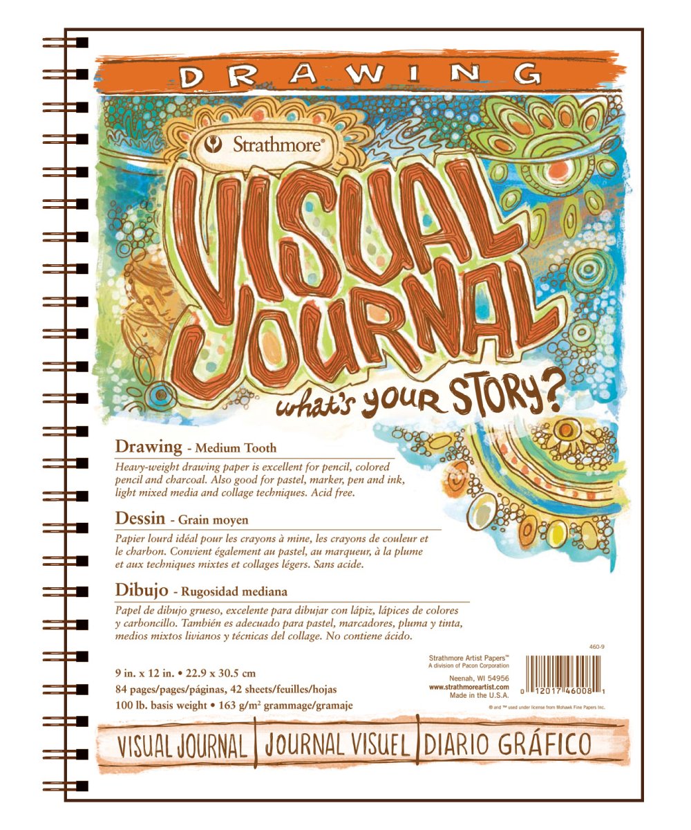 Strathmore Pro-Art Visual Journal Drawing 9 x 12-inch, 42 Sheets, Paper, White, 9"x12"