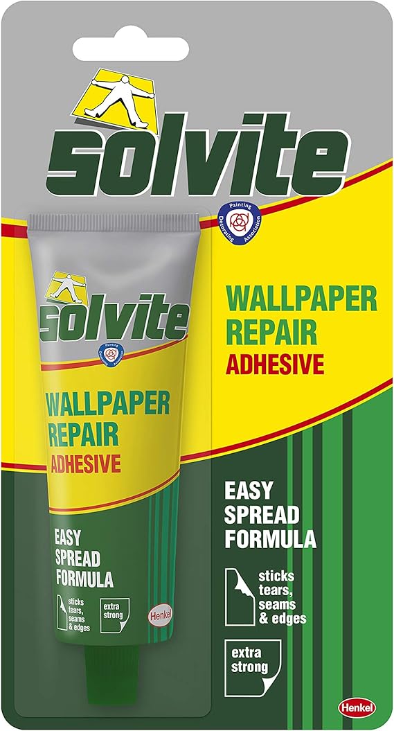 Solvite Wallpaper Repair Adhesive, Wallpaper Paste for Fixing Tears