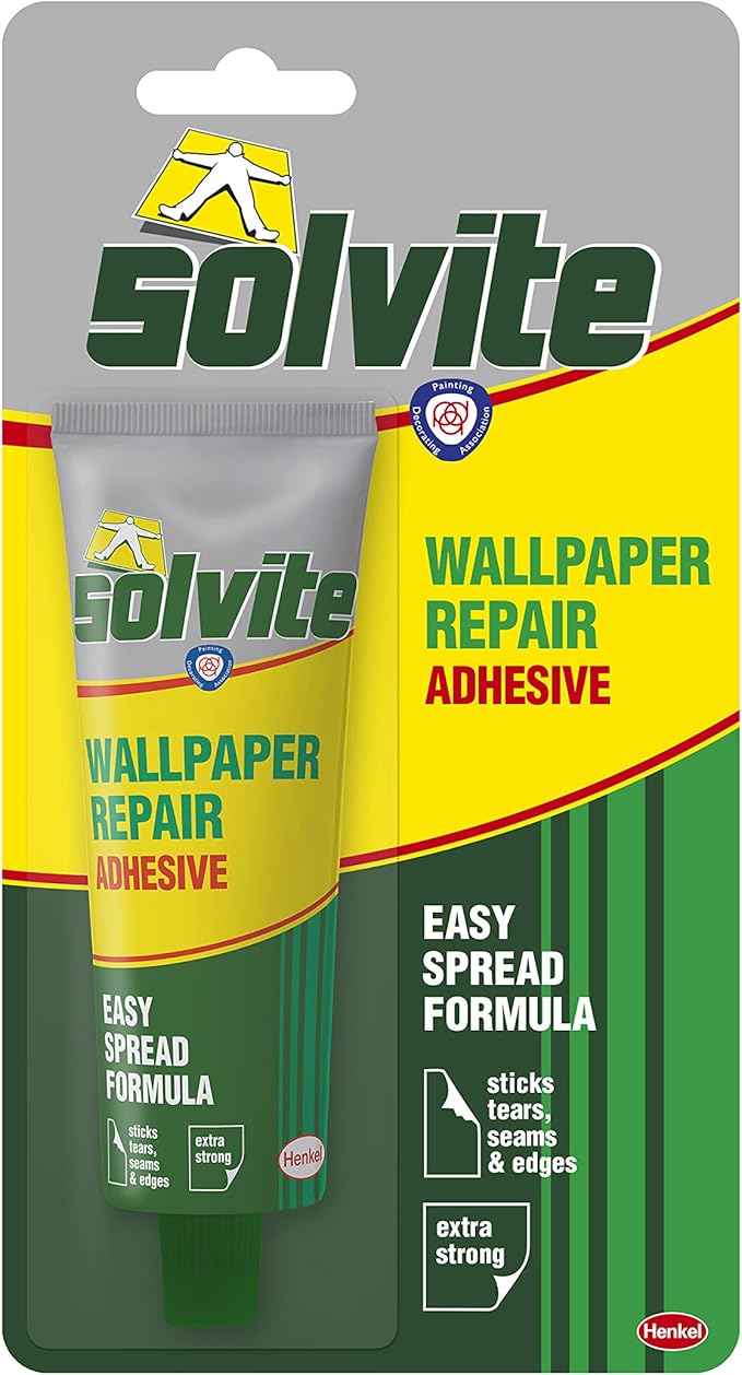 Solvite Wallpaper Repair Adhesive, Wallpaper Paste for Fixing Tears