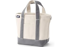 Lands' End Open Top Canvas Tote Bag